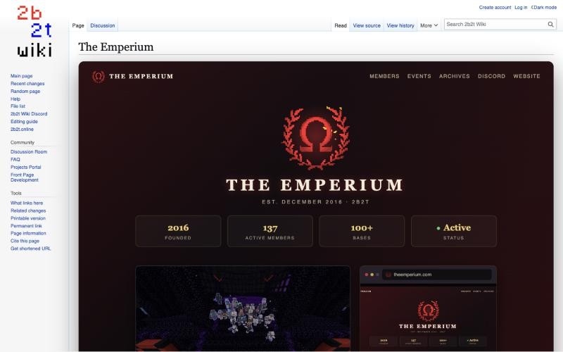 The Emperium on the 2b2t Wiki